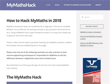 Tablet Screenshot of mymathshack.com